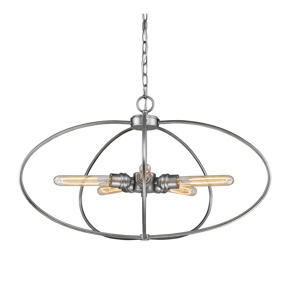 Z-Lite Persis 5 Light Pendant, Old Silver 3000P-OS - main